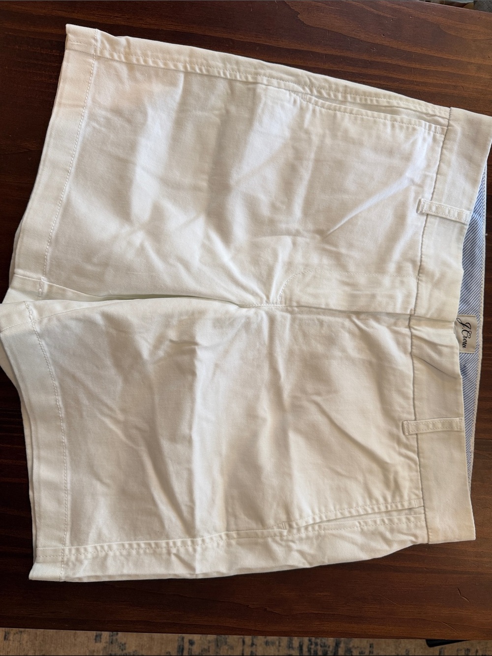J. Crew White Chino Shorts
